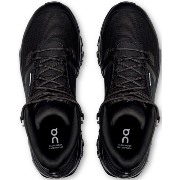 On Cloudrock Mid Waterproof - Mens Hiking Shoes - Black/Black