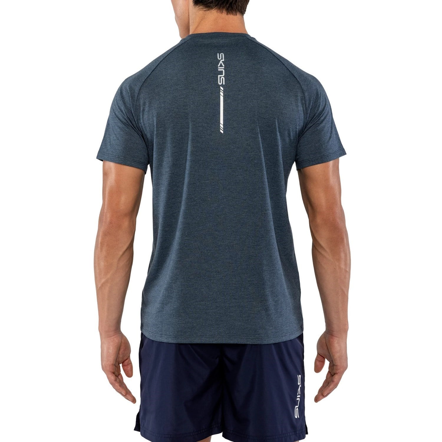 Skins Activewear Mens Raglan Sleeves T-Shirt - Midnight Navy