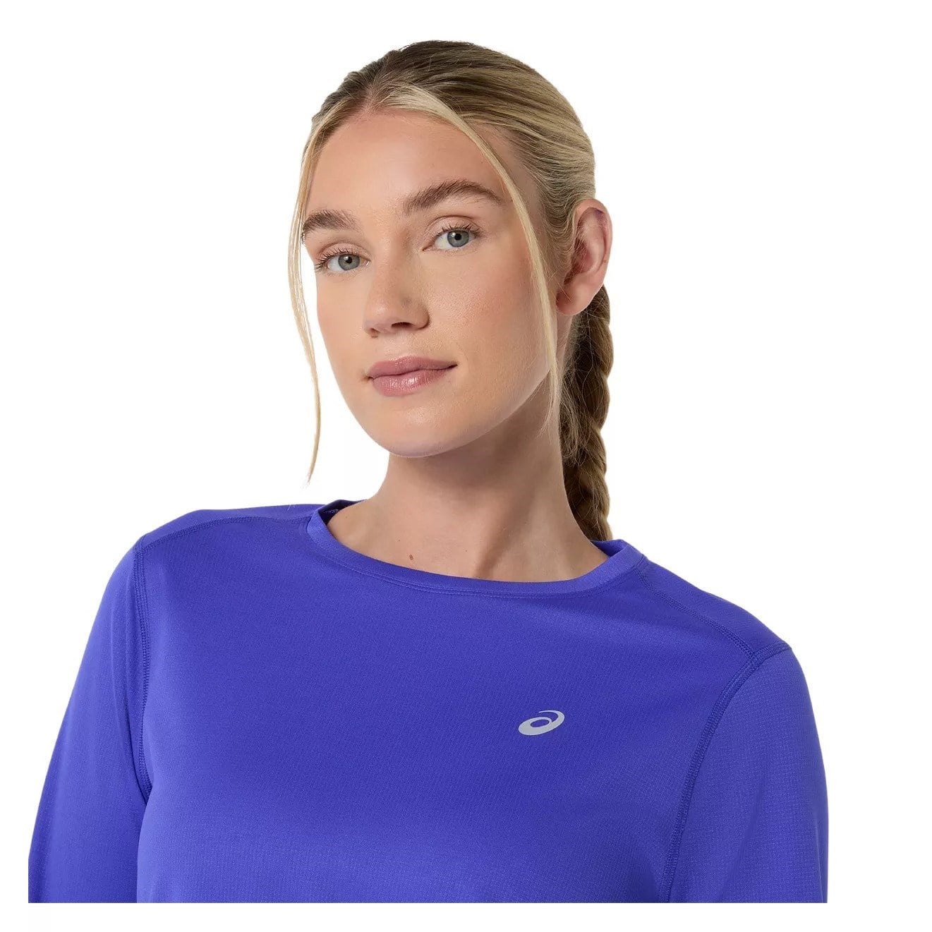 Asics Silver Womens Long Sleeve Running Top - Cobalt Burst