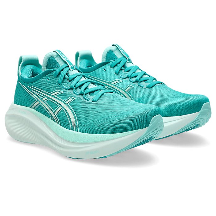 Asics Gel Nimbus 27 - Womens Running Shoes - Wave Teal/Illuminate Mint