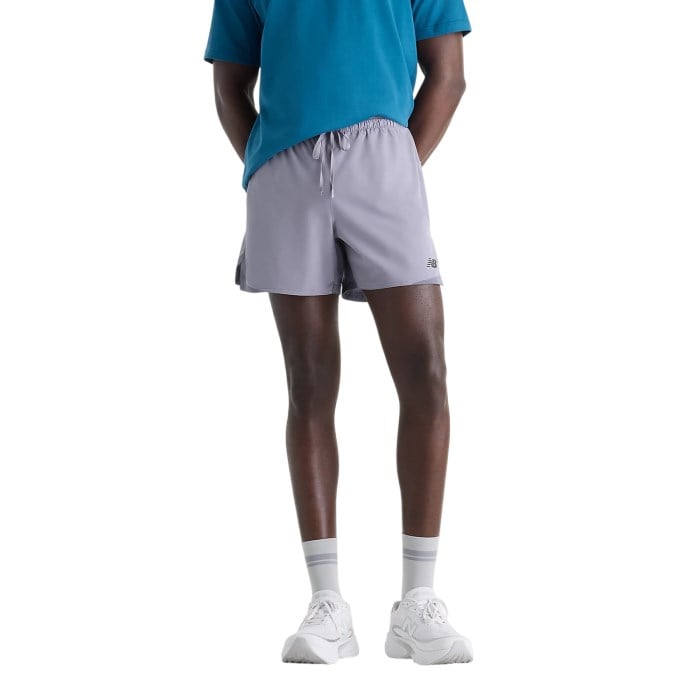 New Balance RC Essential 5 Inch Mens Shorts - Offline Grey/Neptune Grey
