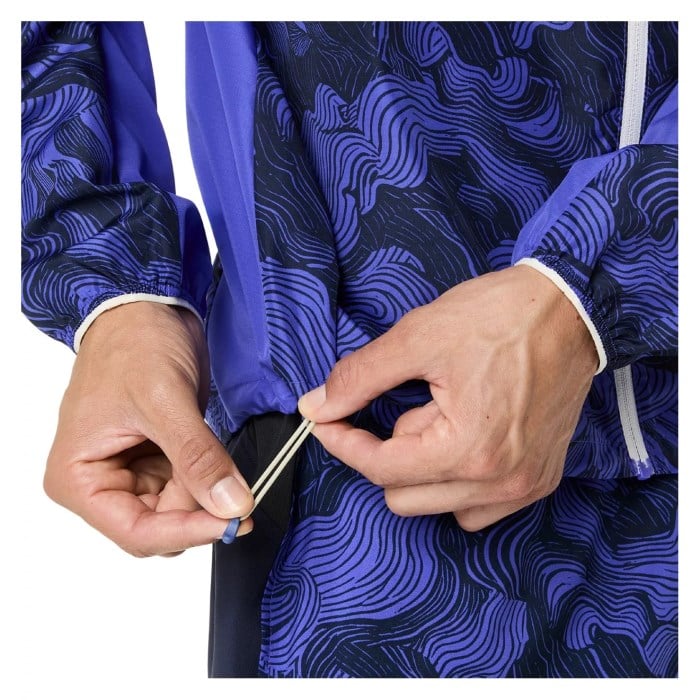 Asics FujiTrail Mens Packable Running Jacket - Cobalt Burst/Indigo Blue/Cream