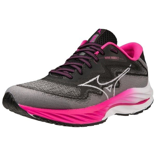 Mizuno Wave Rider 27 SSW Project Zero - Womens Running Shoes - Black/White/Athena