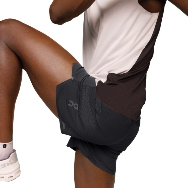 On Running 5 Inch Lightweight Mens Running Shorts - Black