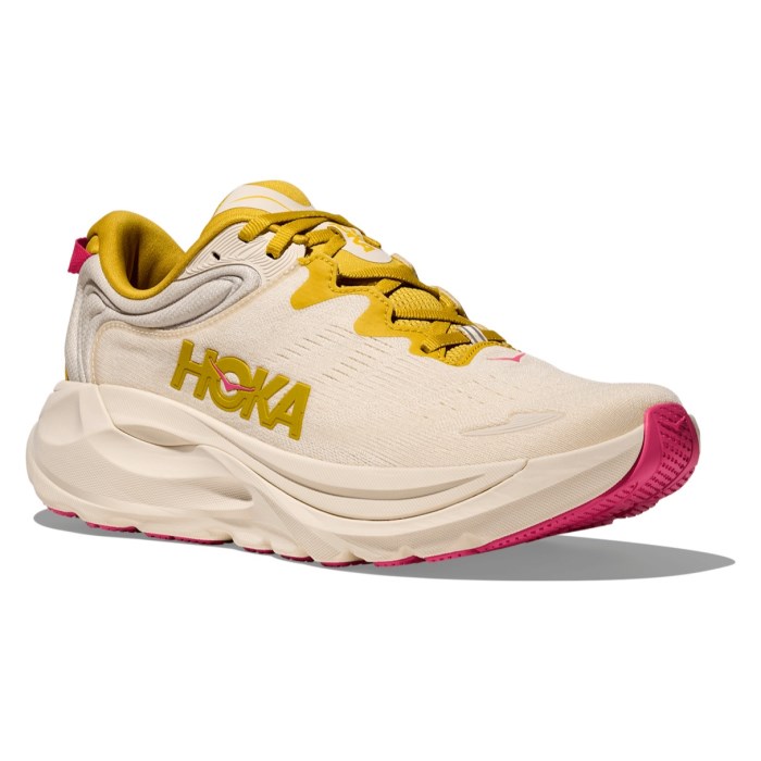 Hoka Gaviota 6 - Womens Running Shoes - Birch/Yellow Gold