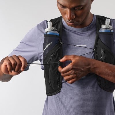 Salomon ADV Skin 12 Set Unisex Trail Running Vest With Flasks - Black