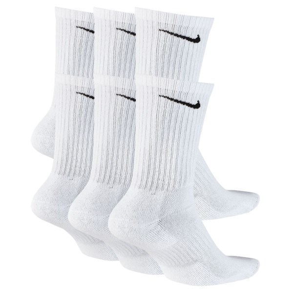 Nike Everyday Cushion Crew Training Socks - 6 Pack - White/Black