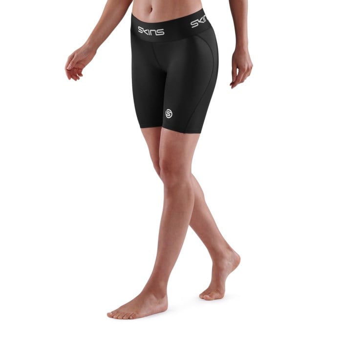 Skins Series-1 Womens Compression Half Tights - Black - image 2