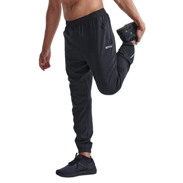 2XU Aero Woven Mens Jogger Pants - Black/Silver Reflective