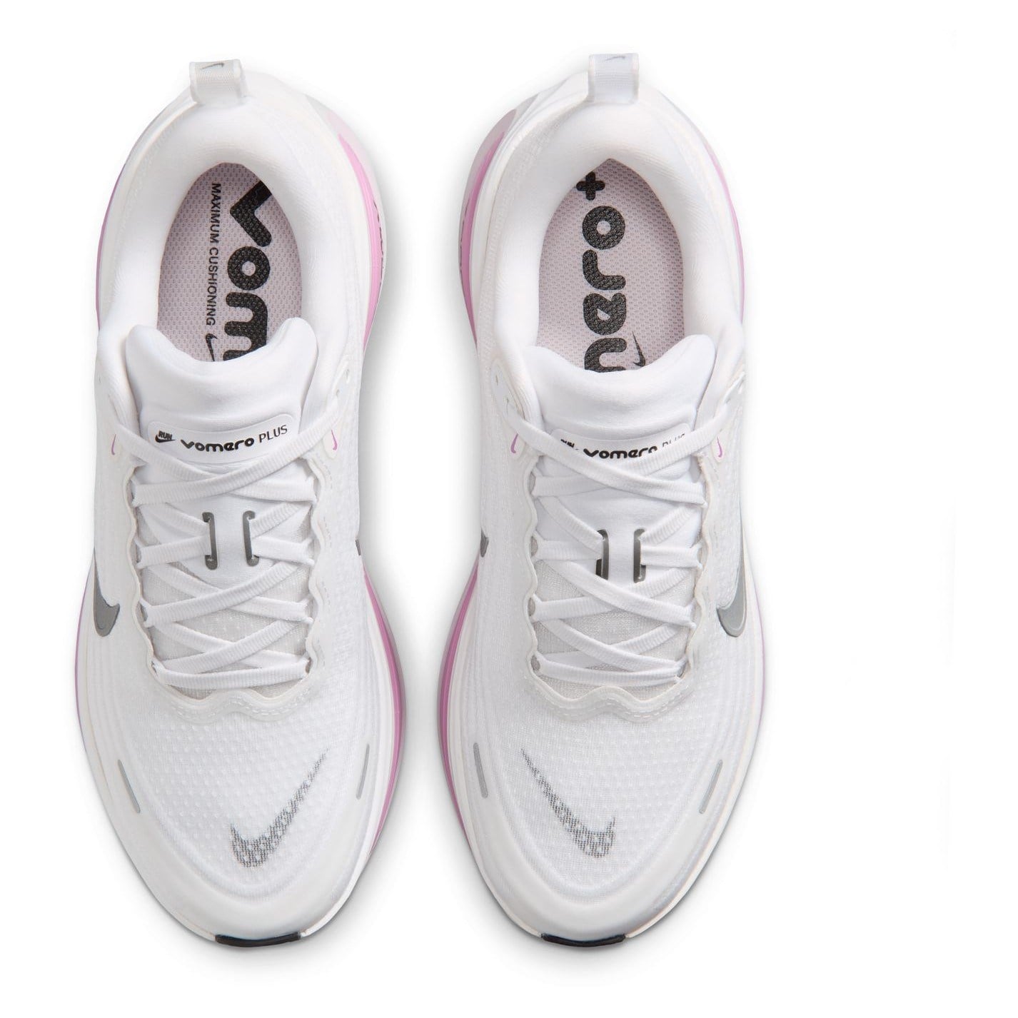 Nike Vomero Plus - Womens Running Shoes - White/Metallic Silver Bleached/Lilac - image 5