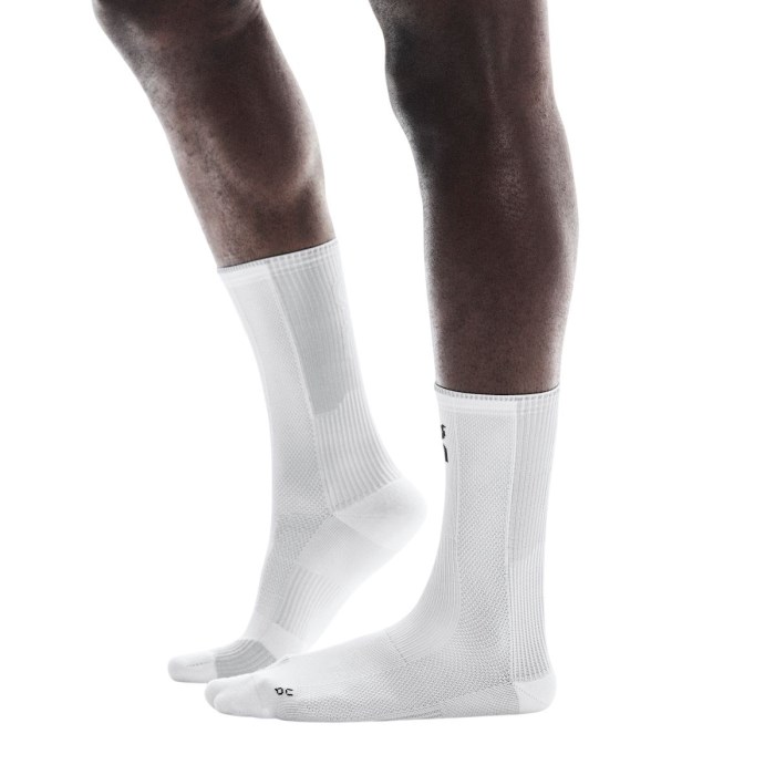 On Performance Run Unisex High Sock - White/Glacier