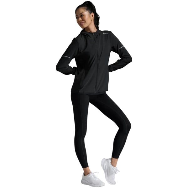 2XU Womens Aero Jacket - Black/Silver Reflective