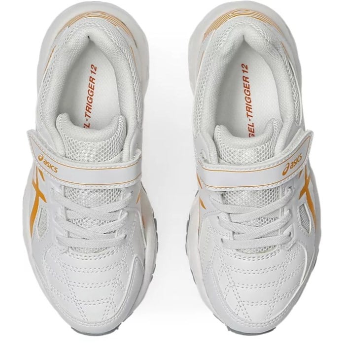 Asics Gel Trigger 12 TX PS - Kids Cross Training Shoes - White/Yamabuki