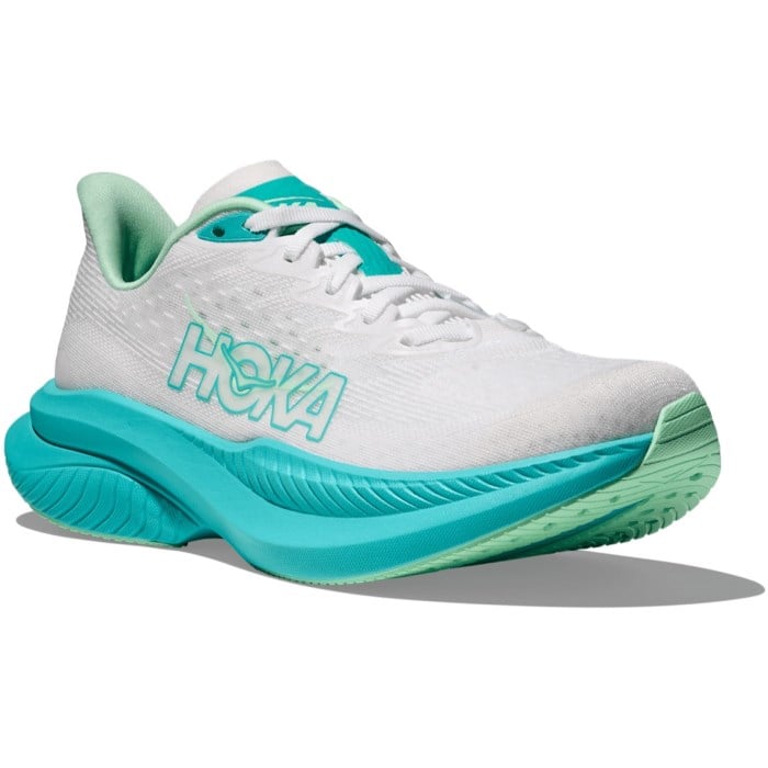 Hoka Mach 6 - Womens Running Shoes - White/Cielo Blue