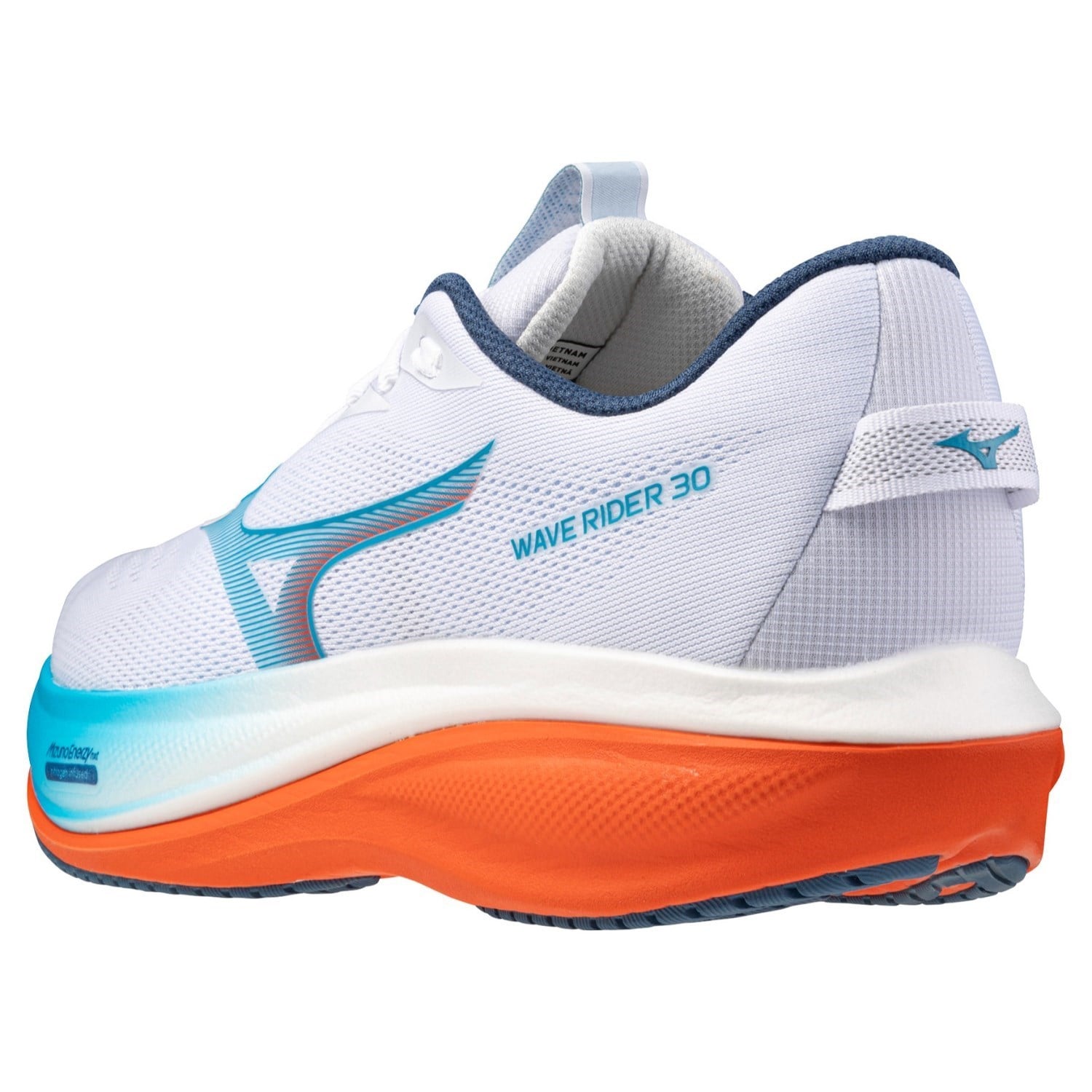 Mizuno Wave Rider 30 - Mens Running Shoes - White/Blue Jewel/Orange.com - image 6