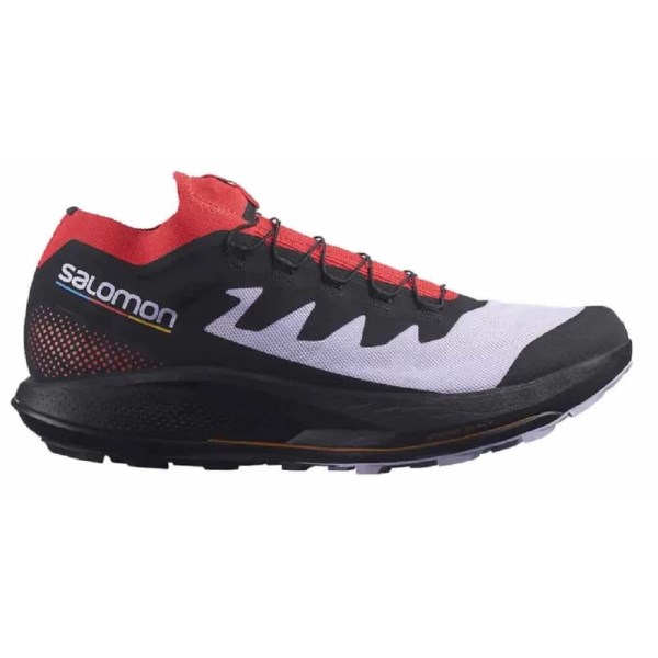 Salomon Pulsar Trail Pro - Mens Trail Running Shoes - Purple Heather/Poppy Red/Black