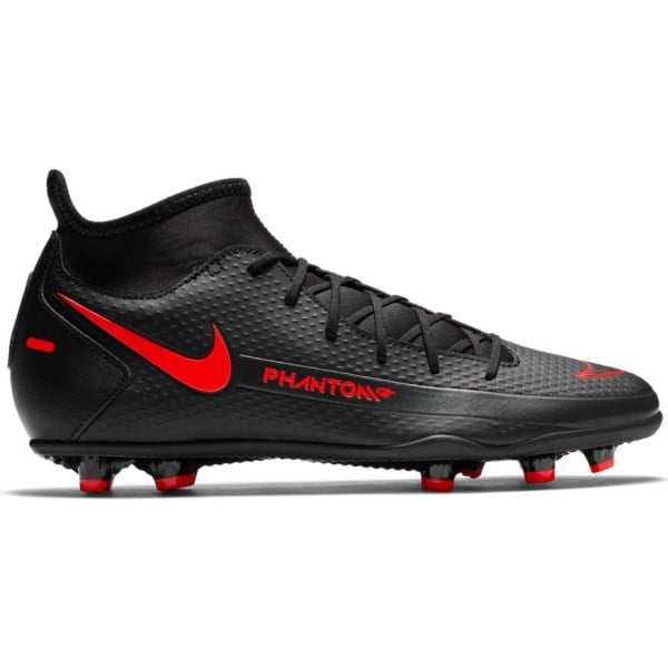 Nike Phantom GT Club DF GF/MG - Mens Football Boots - Black/Chile Red/Dark Smoke Grey