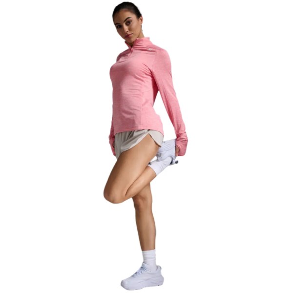2XU Ignition 1/4 Zip Womens Long Sleeve Running Top - Pink Glow/White/Reflective