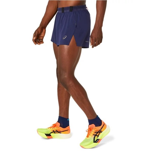 Asics Metarun Split Mens Running Shorts - Midnight