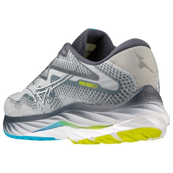 Mizuno Wave Rider 27 - Mens Running Shoes - Pearl Blue/White/Bolt