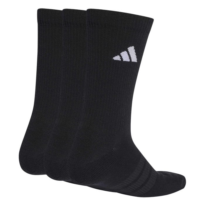 adidas Cushioned Sportswear Unisex Crew Socks - 3 Pack - Black/Black/White - image 2