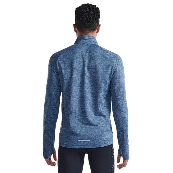 2XU Ignition 1/4 Zip Mens Long Sleeve Running Top - Stormy/Silver Reflective