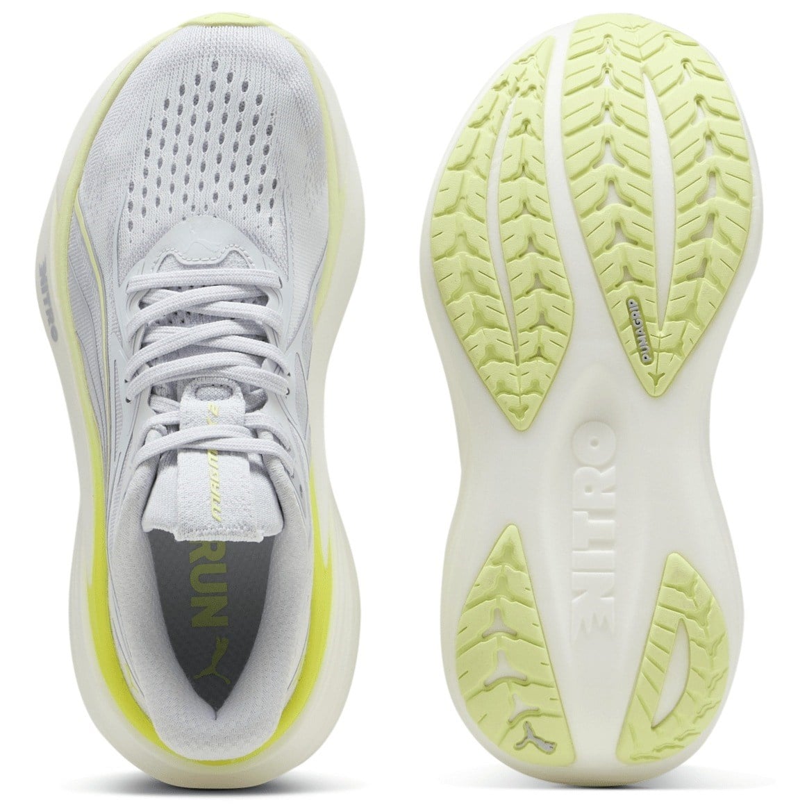 Puma MagMax Nitro 2 - Womens Running Shoes - Silver Mist/Apple Spritz