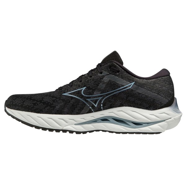 Mizuno Wave Inspire 19 - Mens Running Shoes - Black/Glacial Ridge/Illusion Blue