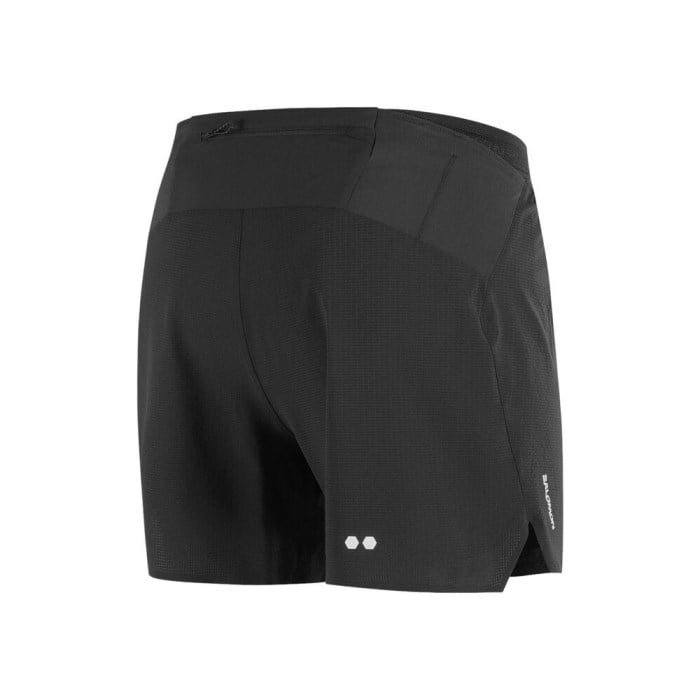 Salomon Sense Aero Stow Mens 5 Inch Split Shorts - Deep Black