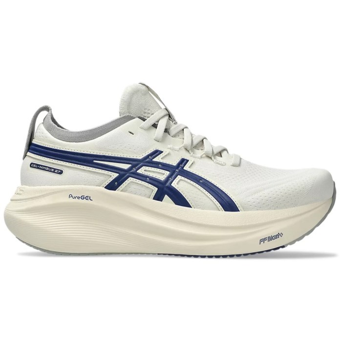 Asics Gel Nimbus 27 - Womens Running Shoes - Birch/Indigo Blue