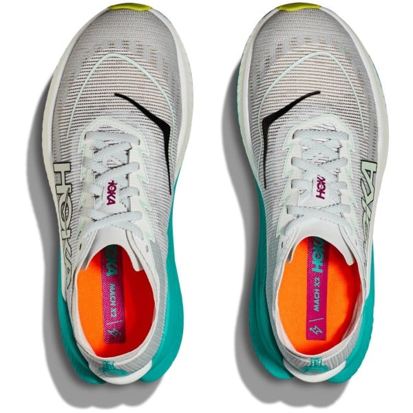 Hoka Mach X 2 - Womens Running Shoes - Frost/Electric Aqua