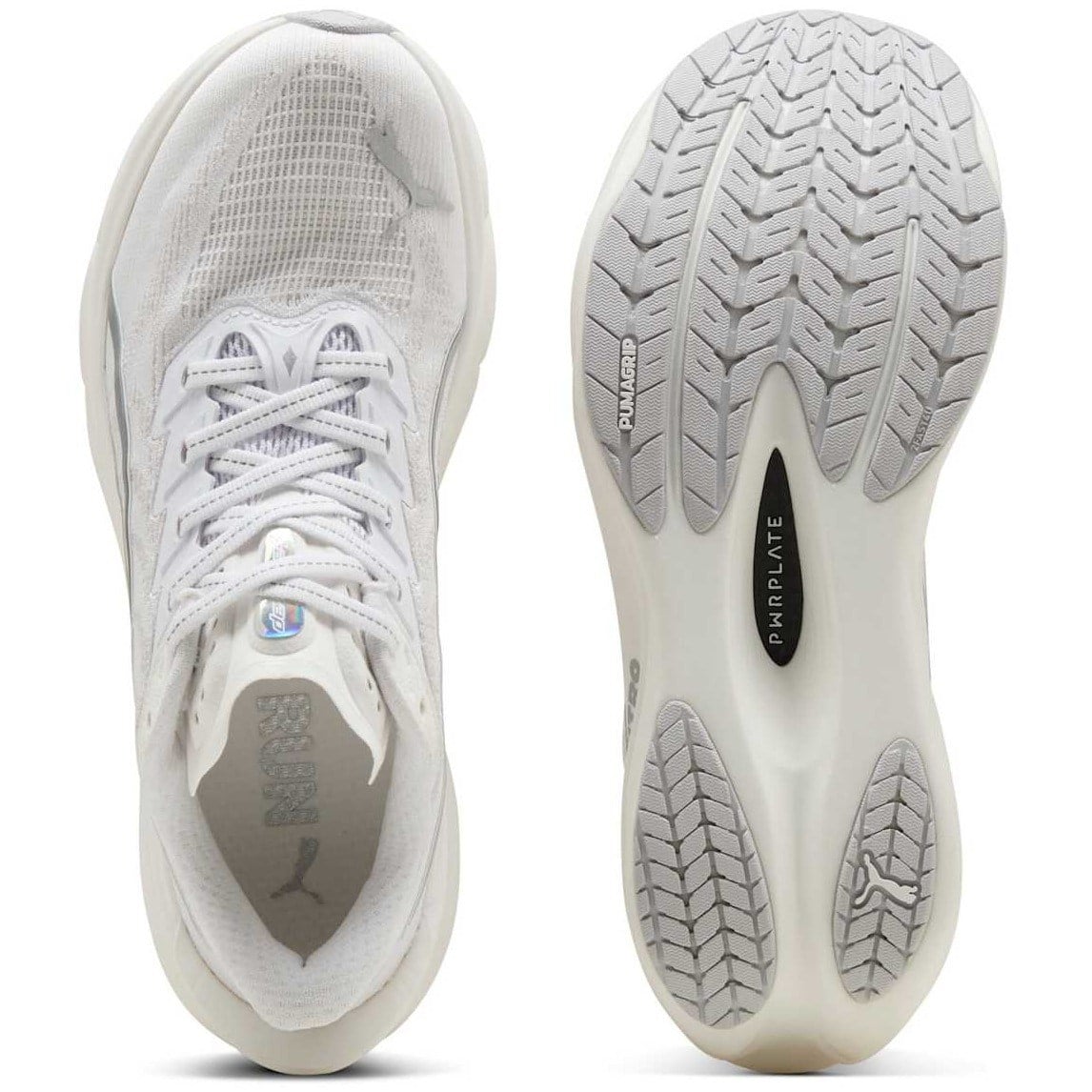 Puma Deviate Nitro 4 - Womens Running Shoes - Puma White/Feather Gray