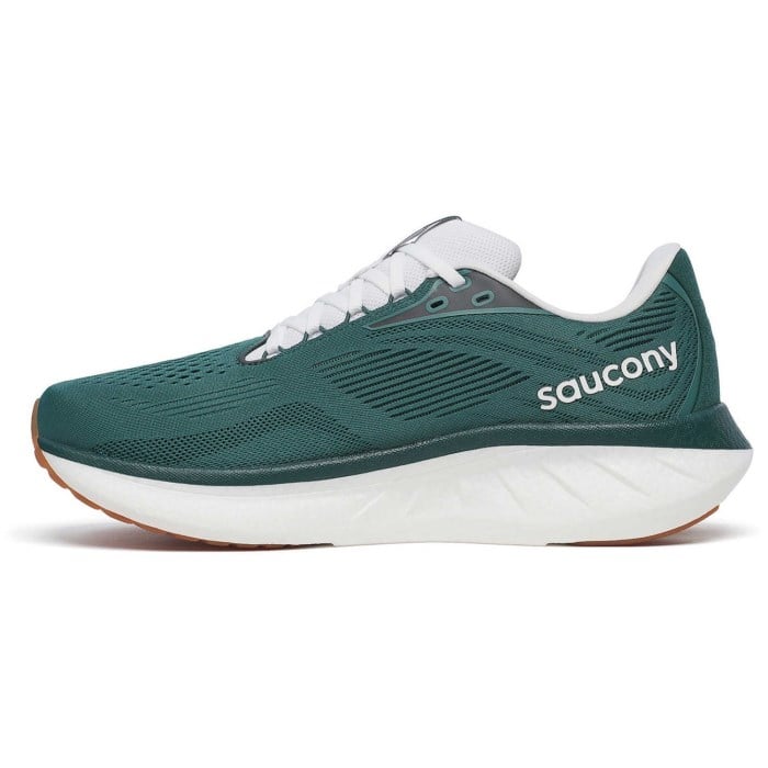 Saucony Ride 18 - Mens Running Shoes - Pine/White