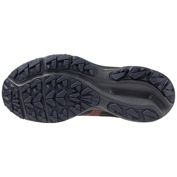 Mizuno Wave Rider GTX - Womens Trail Running Shoes - Ebony/Dubarry/Citrus
