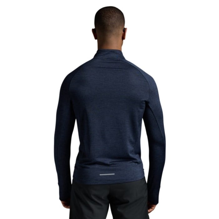 2XU Ignition 1/4 Zip Mens Long Sleeve Running Top - Midnight/Silver Reflective