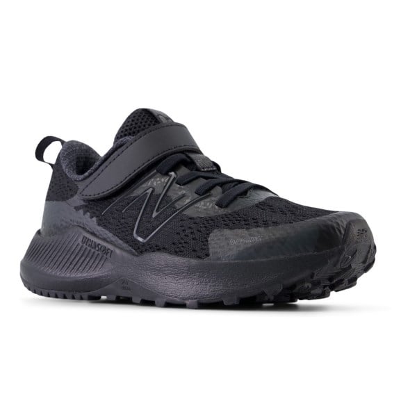 New Balance DynaSoft Nitrel Trail v5 Velcro - Kids Trail Running Shoes - Black/Magnet/Black Metallic