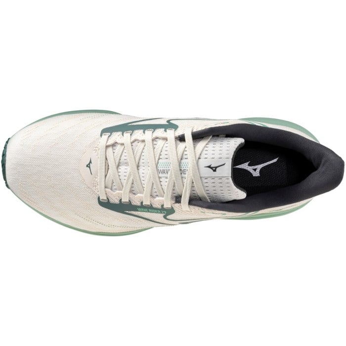 Mizuno Wave Rider 29 - Mens Running Shoes - Snow White/Bistro Green/Creme De Menthe