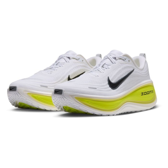 Nike Vomero Plus - Mens Running Shoes - White/Black/Lemon Venom/Electric Yellow - image 2
