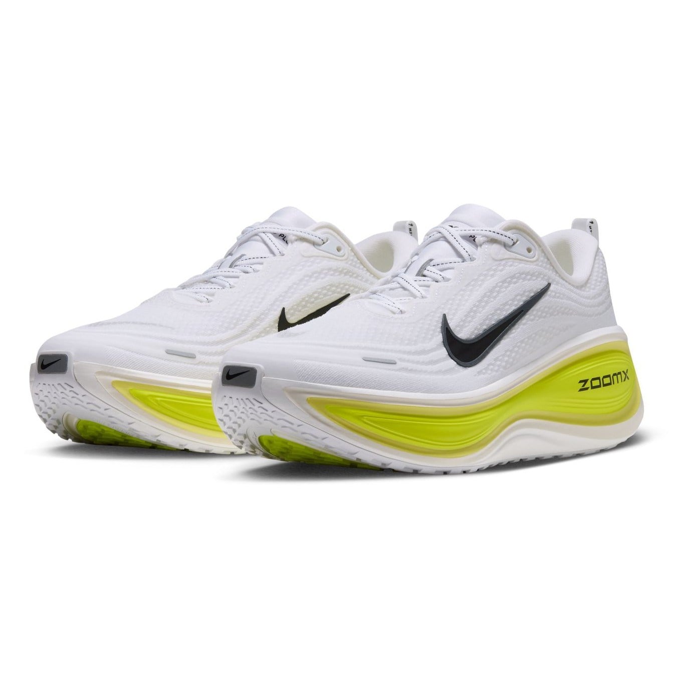 Nike Vomero Plus - Mens Running Shoes - White/Black/Lemon Venom/Electric Yellow - image 2
