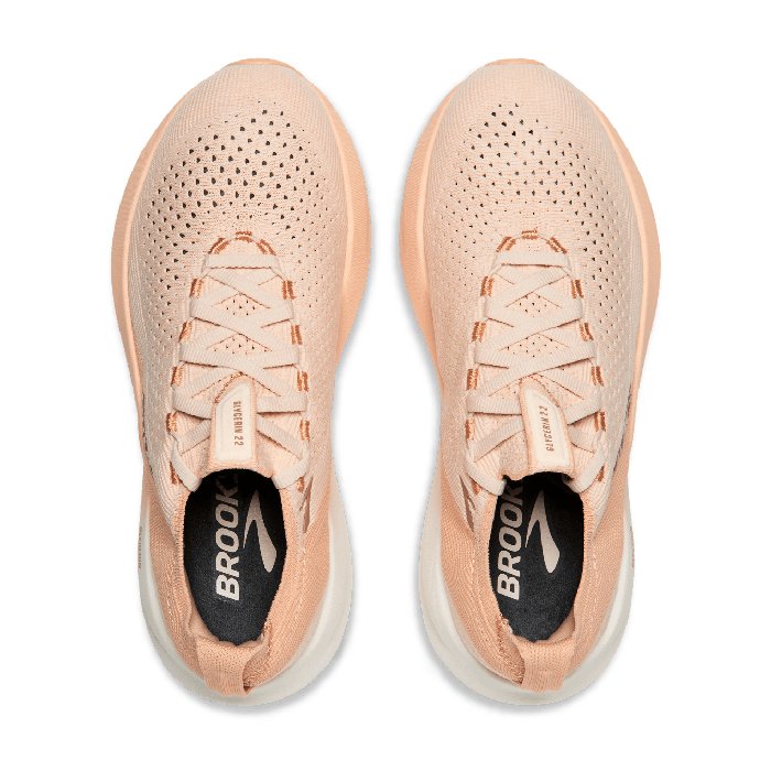 Brooks Glycerin Stealthfit 22 - Womens Running Shoes - Almond/Peach/Almond