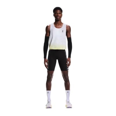 On Mens Zero Half Tights - Iron/White