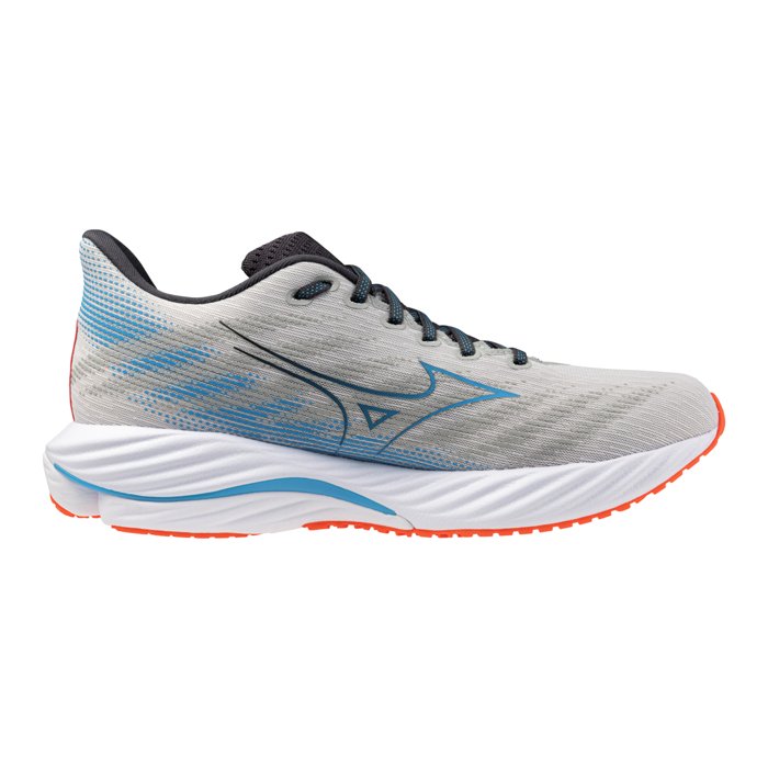 Mizuno Wave Rider 28 - Mens Running Shoes - Nimbus Cloud/Blue Pace/Ignition Red