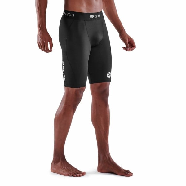 Skins Series-1 Mens Compression Half Tights - Black
