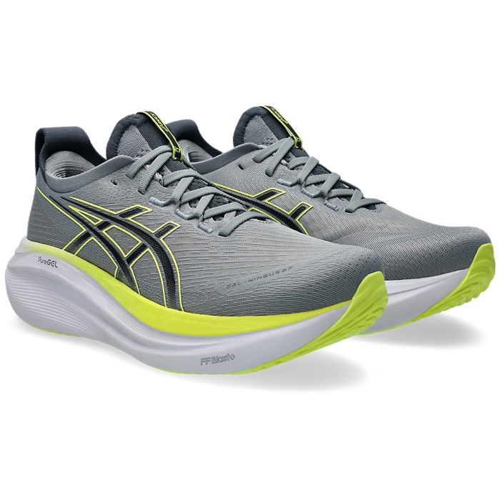 Asics Gel Nimbus 27 - Mens Running Shoes - Gravel/Carrier Grey
