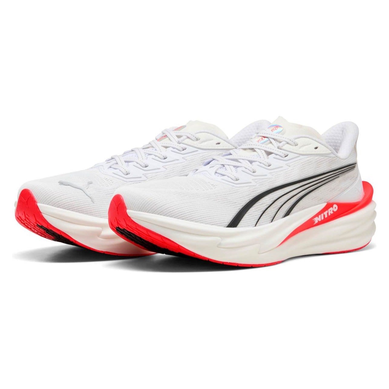 Puma Deviate Nitro 4 - Mens Running Shoes - White/Ultra Red - image 6