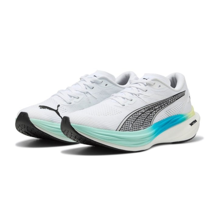 Puma Deviate Nitro 3 - Mens Running Shoes - White/Mint Melt