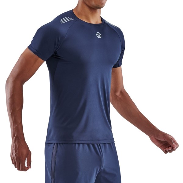 Skins Series-3 Mens Short Sleeve Training T-Shirt - Navy Blue