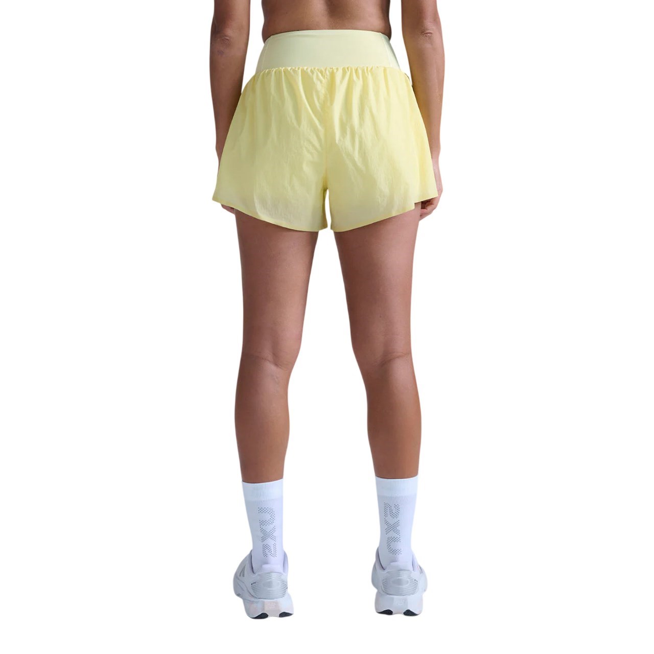2XU Womens Aero Hi-Rise 2-in-1 3in Shorts - Lemon Ice/Lemon Reflective