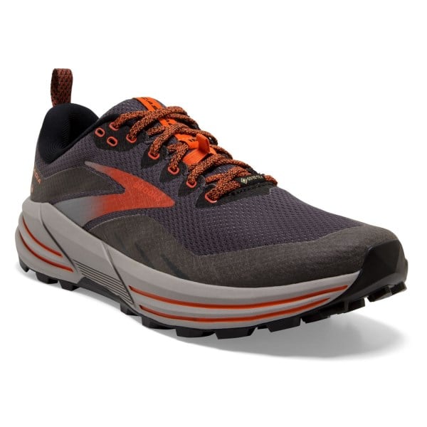 Brooks Cascadia 16 GTX - Mens Trail Running Shoes - Black/Ebony/Cinnabar