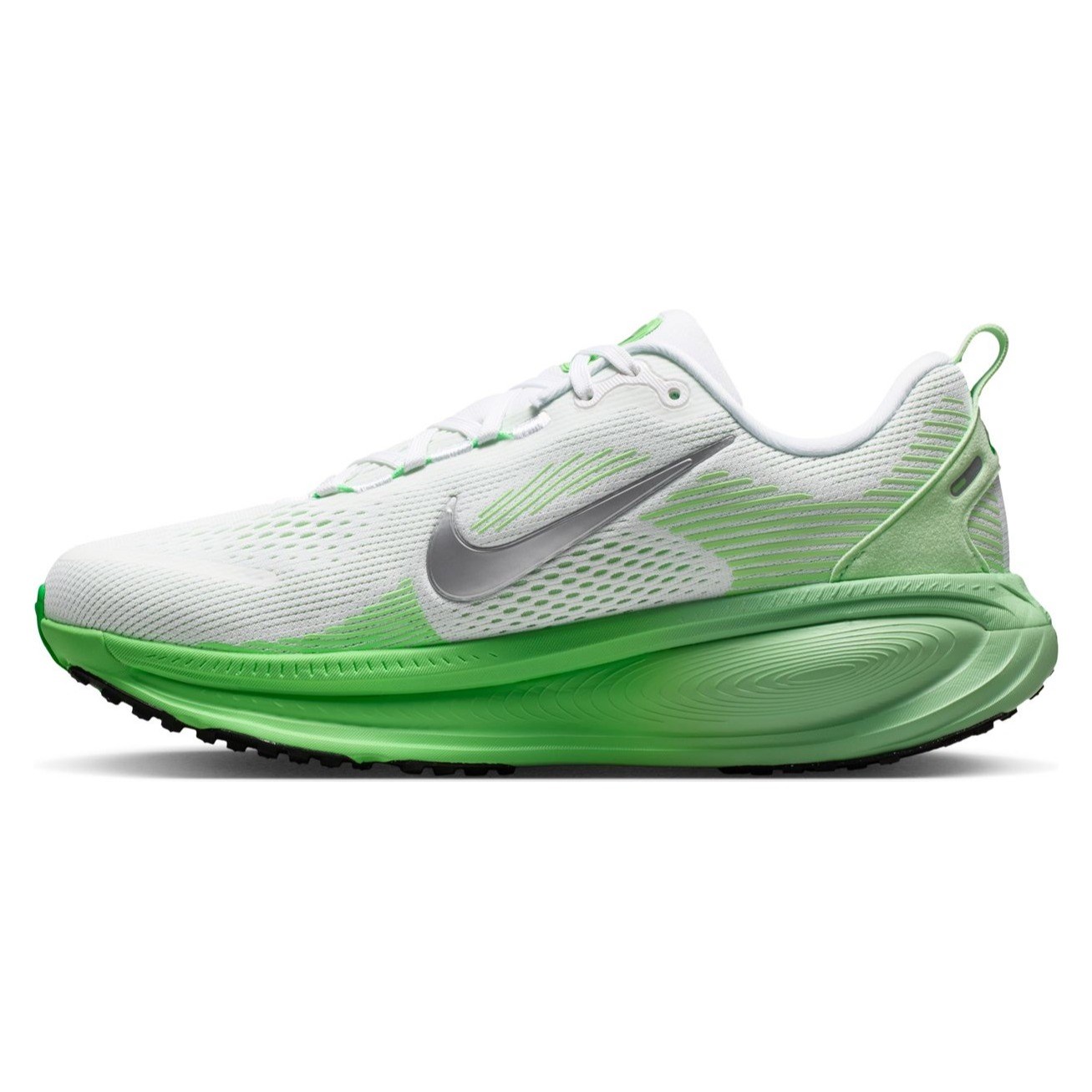 Nike Vomero 18 - Womens Running Shoes - White/Silver Metallic/Illusion Green - image 2